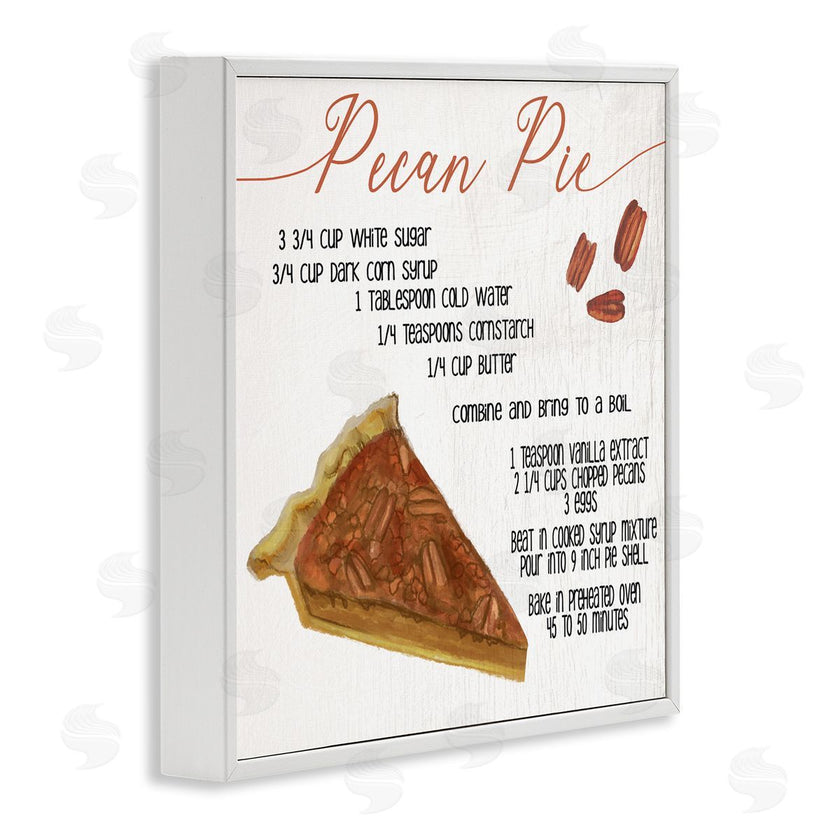 Stupell Studio | Charming Pecan Pie Recipe Autumn Harvest Dessert