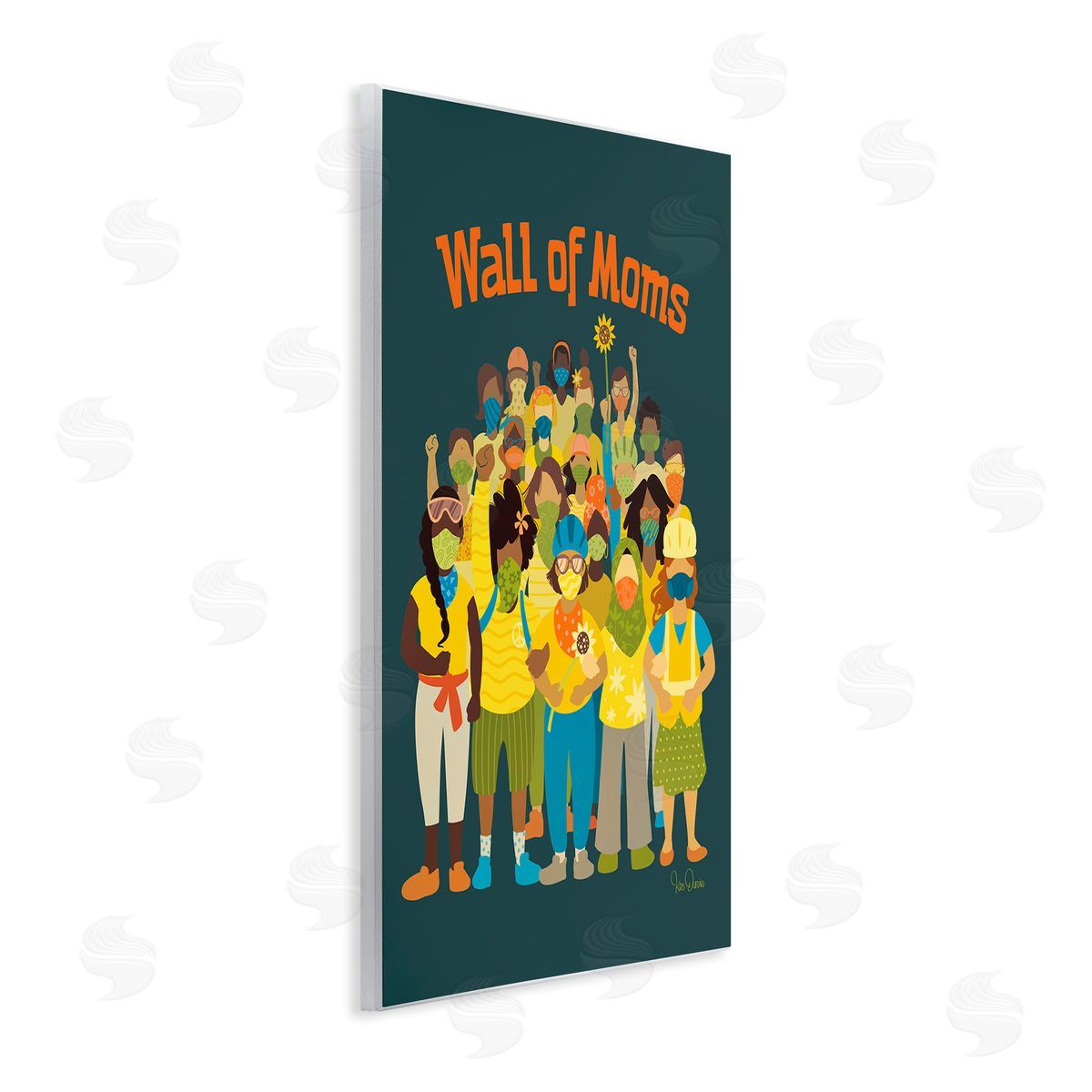 Kris Duran Wall of Moms Illustration Social Justice Statement Wall Plaque Art