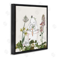 Sangita Bachelet | Bunny in Flower Pot Lilac Florals Blooming
