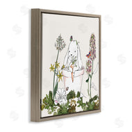 Sangita Bachelet | Bunny in Flower Pot Lilac Florals Blooming