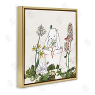 Sangita Bachelet | Bunny in Flower Pot Lilac Florals Blooming
