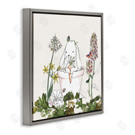 Sangita Bachelet | Bunny in Flower Pot Lilac Florals Blooming