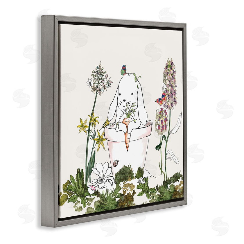Sangita Bachelet | Bunny in Flower Pot Lilac Florals Blooming