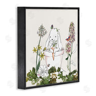 Sangita Bachelet | Bunny in Flower Pot Lilac Florals Blooming
