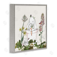 Sangita Bachelet | Bunny in Flower Pot Lilac Florals Blooming