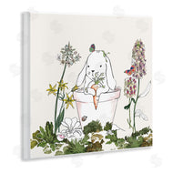 Sangita Bachelet | Bunny in Flower Pot Lilac Florals Blooming