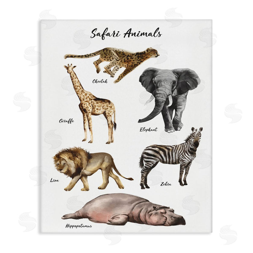 Ziwei Li | Safari Animal Chart Playful Watercolor Illustrations