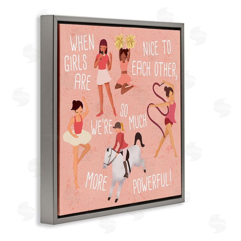 Ziwei Li | Girls are More Powerful Phrase Children's Sports Illustration