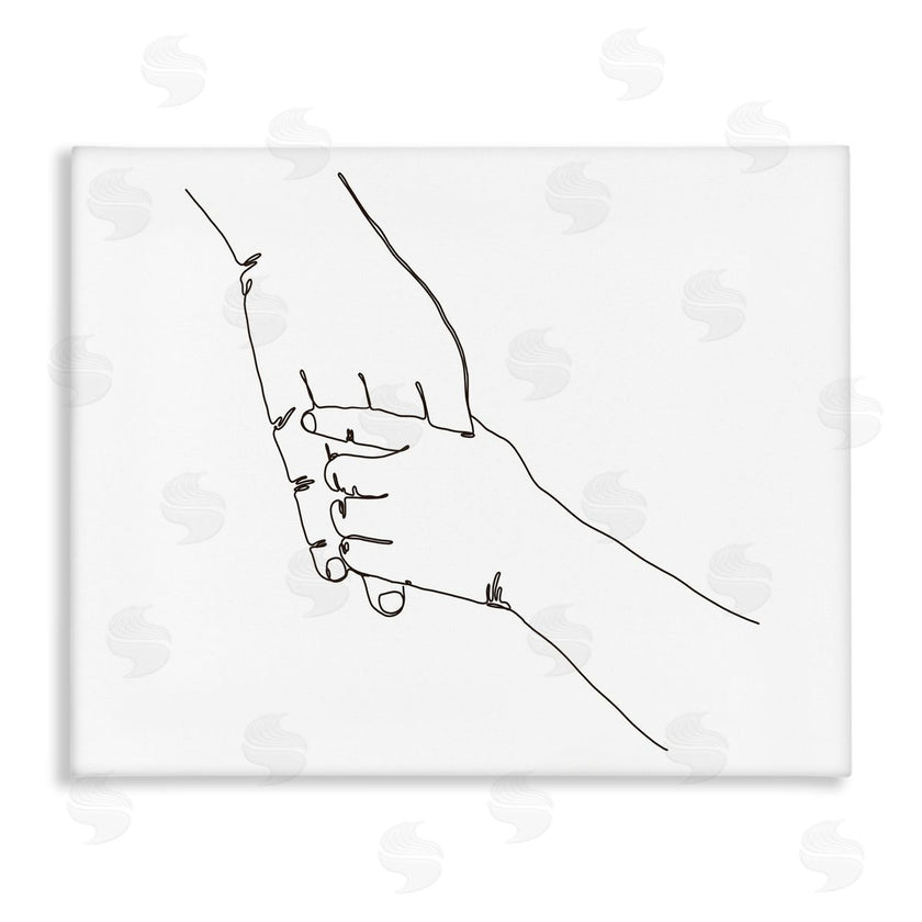 Ziwei Li | Family Holding Hands Pose Minimal Linework