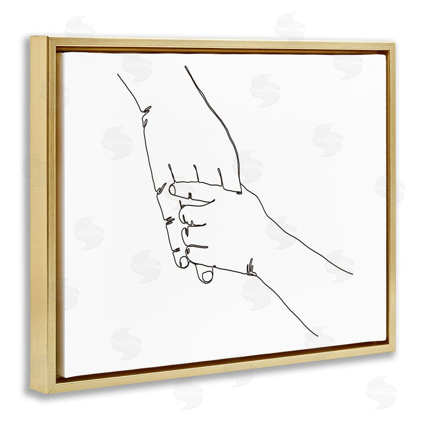 Ziwei Li | Family Holding Hands Pose Minimal Linework