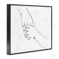 Ziwei Li | Family Holding Hands Pose Minimal Linework