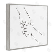 Ziwei Li | Family Holding Hands Pose Minimal Linework