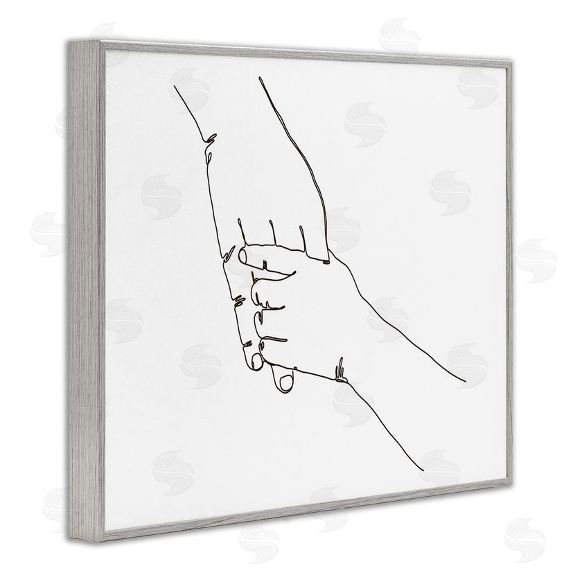 Ziwei Li | Family Holding Hands Pose Minimal Linework
