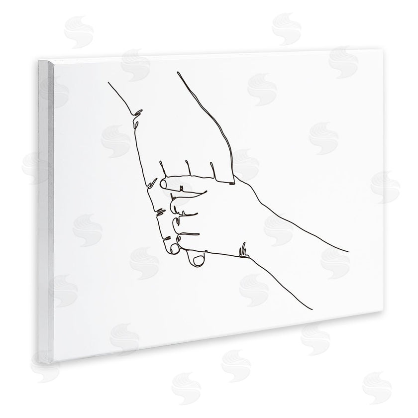 Ziwei Li | Family Holding Hands Pose Minimal Linework