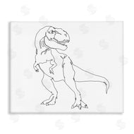 Ziwei Li | T-Rex Dinosaur Portrait Minimal Outline Linework