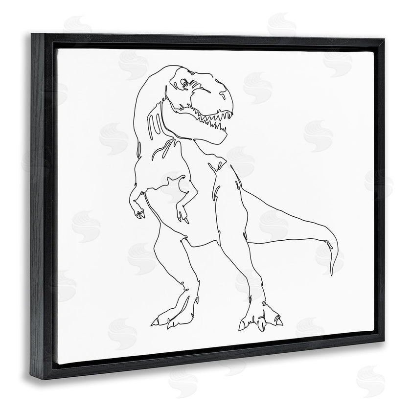 Ziwei Li | T-Rex Dinosaur Portrait Minimal Outline Linework