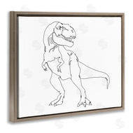 Ziwei Li | T-Rex Dinosaur Portrait Minimal Outline Linework