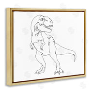 Ziwei Li | T-Rex Dinosaur Portrait Minimal Outline Linework