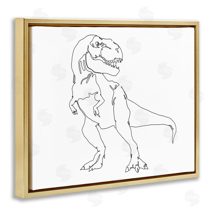Ziwei Li | T-Rex Dinosaur Portrait Minimal Outline Linework