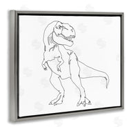 Ziwei Li | T-Rex Dinosaur Portrait Minimal Outline Linework