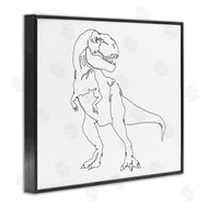 Ziwei Li | T-Rex Dinosaur Portrait Minimal Outline Linework