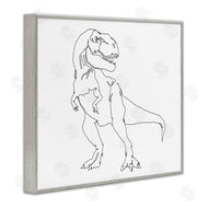 Ziwei Li | T-Rex Dinosaur Portrait Minimal Outline Linework