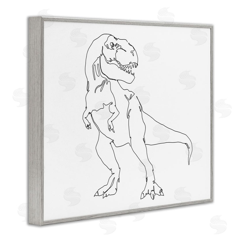 Ziwei Li | T-Rex Dinosaur Portrait Minimal Outline Linework