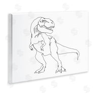 Ziwei Li | T-Rex Dinosaur Portrait Minimal Outline Linework