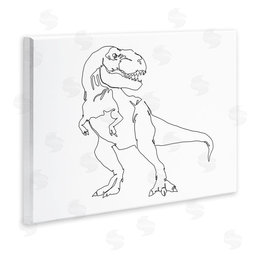 Ziwei Li | T-Rex Dinosaur Portrait Minimal Outline Linework