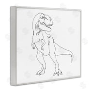 Ziwei Li | T-Rex Dinosaur Portrait Minimal Outline Linework