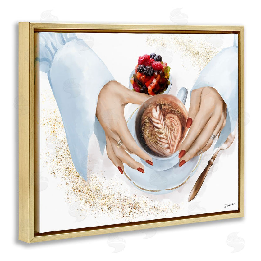 Ziwei Li | Hands Holding Cappuccino Glam Fashion Detail