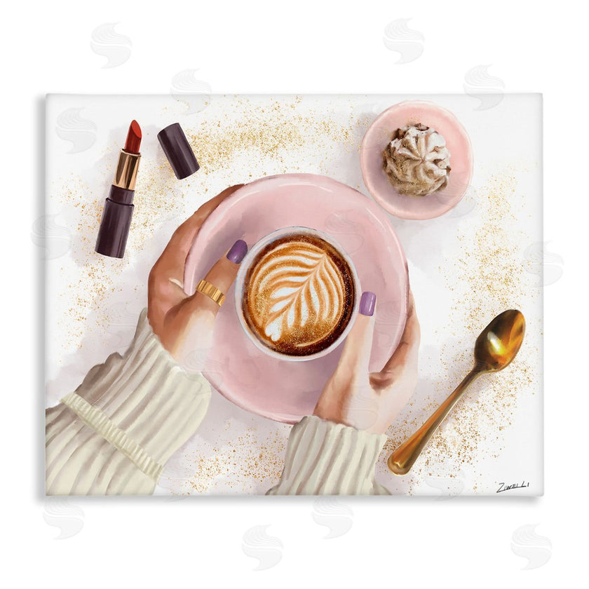 Ziwei Li | Caf� Cappuccino Cup with Glam Fashion Lipstick