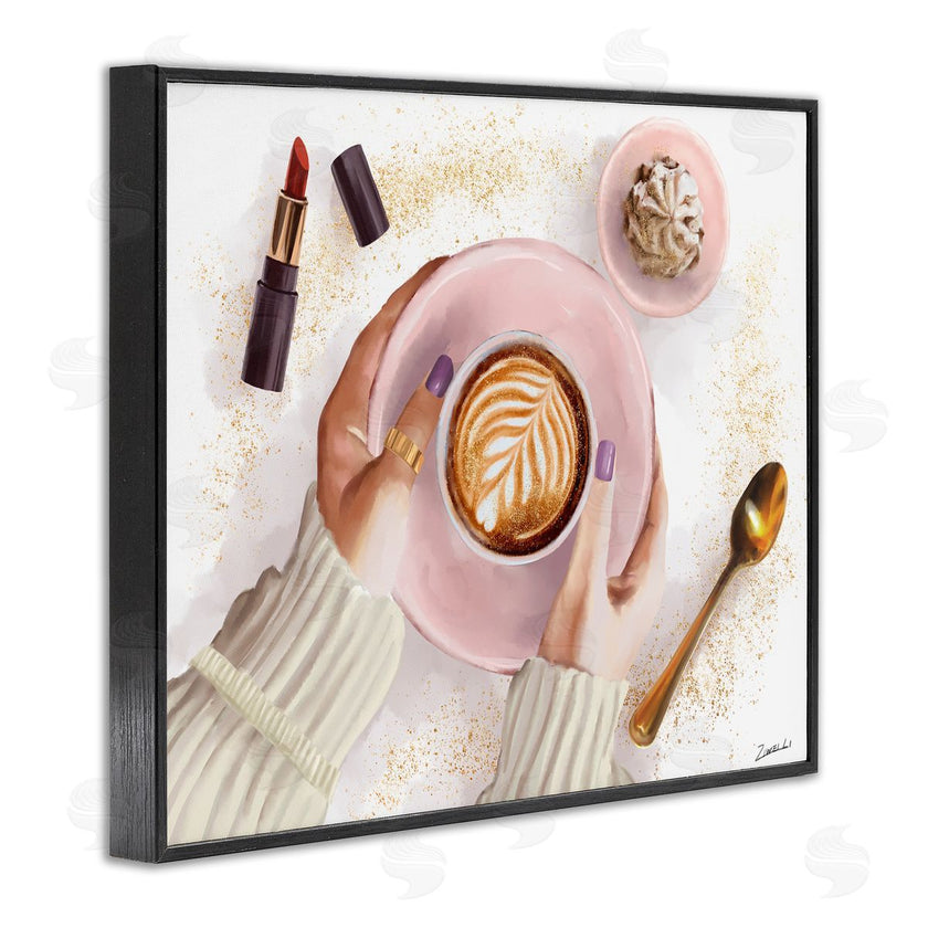 Ziwei Li | Caf� Cappuccino Cup with Glam Fashion Lipstick