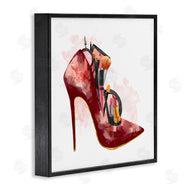 Ziwei Li | Red Fashion Heels with Cosmetic Accessories
