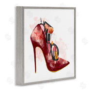 Ziwei Li | Red Fashion Heels with Cosmetic Accessories