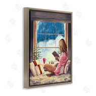 Ziwei Li | Girl Reading by Snowy Window Winter Holiday