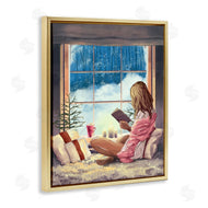 Ziwei Li | Girl Reading by Snowy Window Winter Holiday