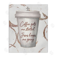 Ziwei Li | Coffee Gets Me Started Faith Based Phrase Cup
