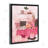Ziwei Li | Fashionista Reading with Dog Pink Room Interior