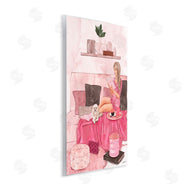 Ziwei Li | Fashionista Reading with Dog Pink Room Interior