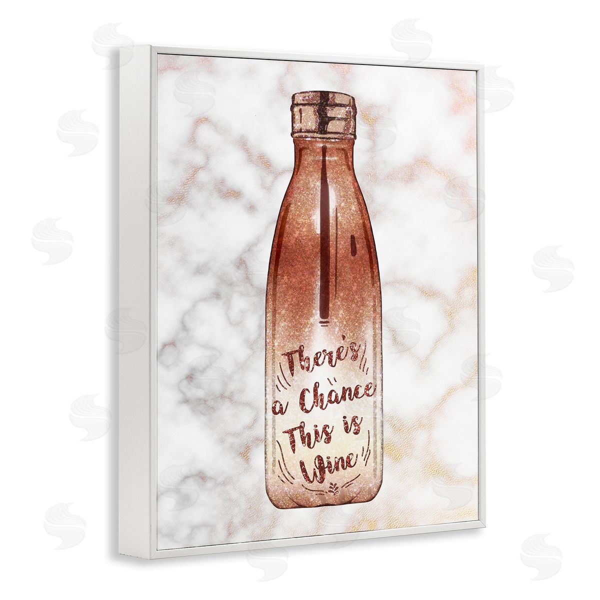 Ziwei Li Chance This Is Wine Funny Quote Fashion Bottle White Framed Giclee Wall Art