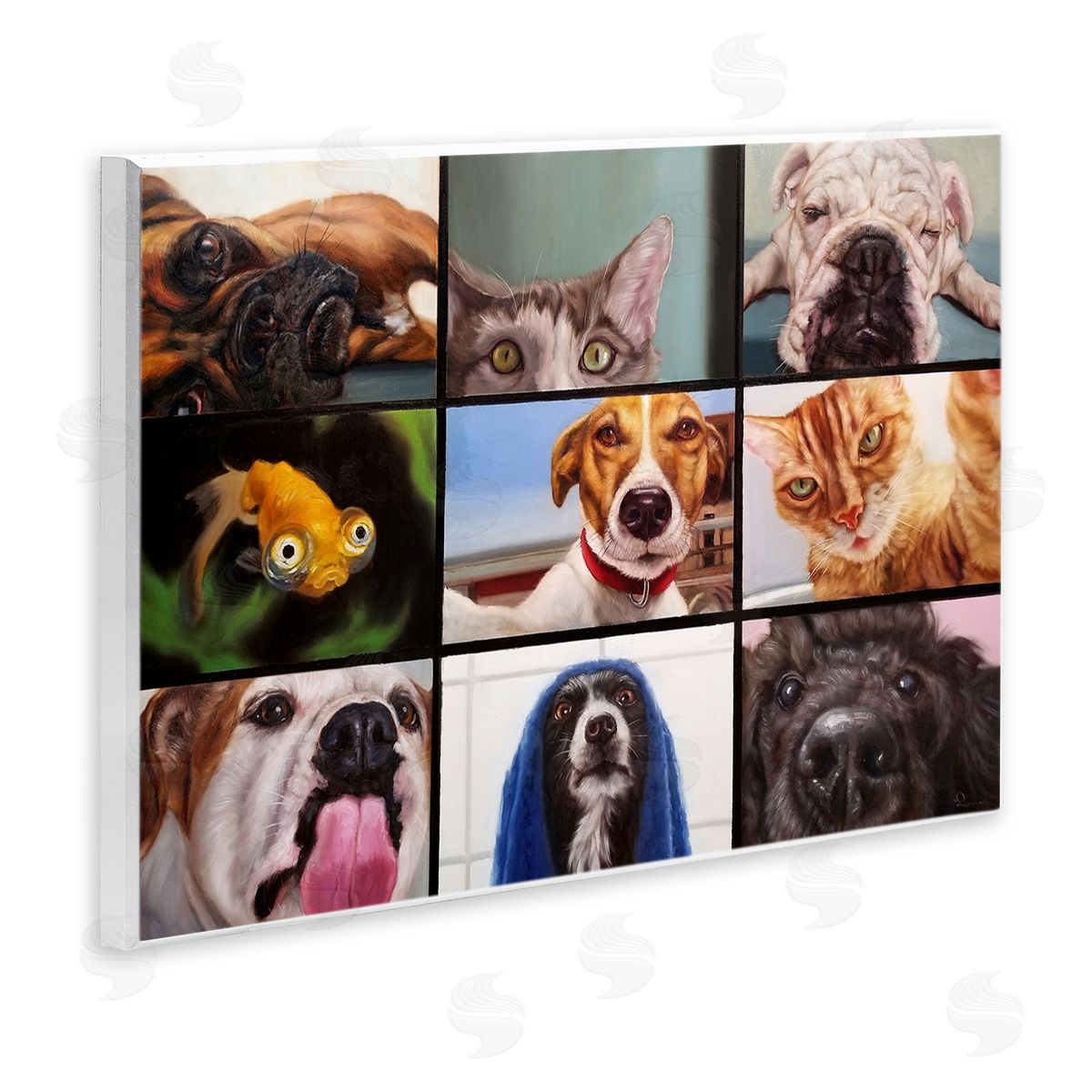 Lucia Heffernan Animal Video Chat Meeting Office Pet Humor Wall Plaque Art