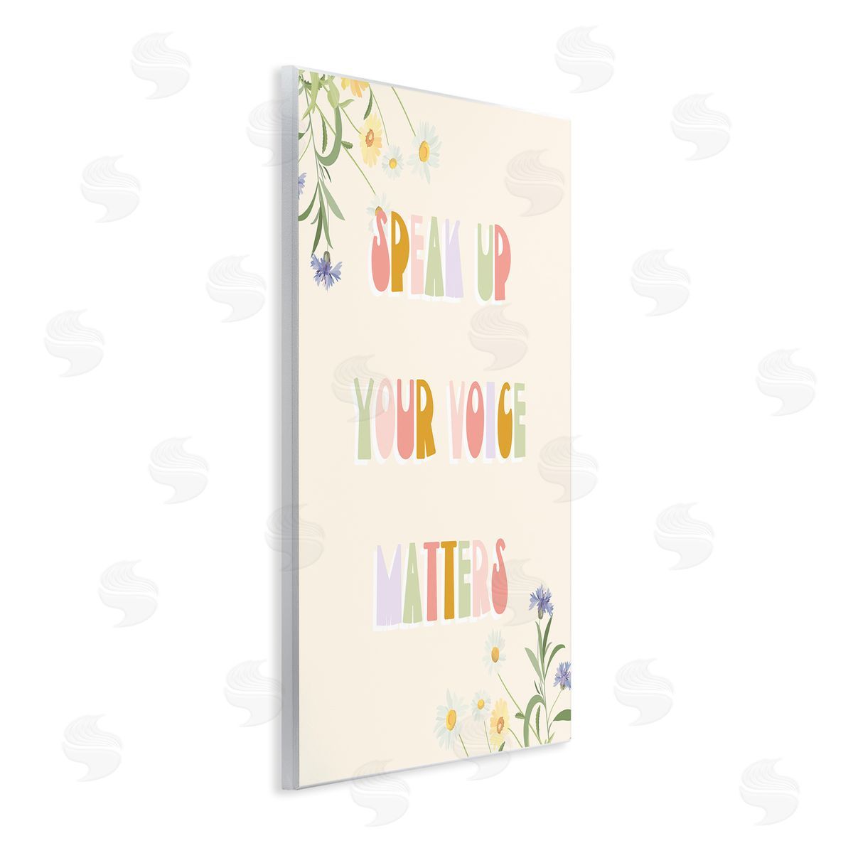 Stupell Studio Speak Up Your Voice Matters Quote Spring Wildflowers Wall Plaque Art