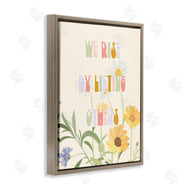 Stupell Studio | We Rise by Lifting Others Quote Soft Spring Florals