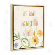 Stupell Studio | We Rise by Lifting Others Quote Soft Spring Florals