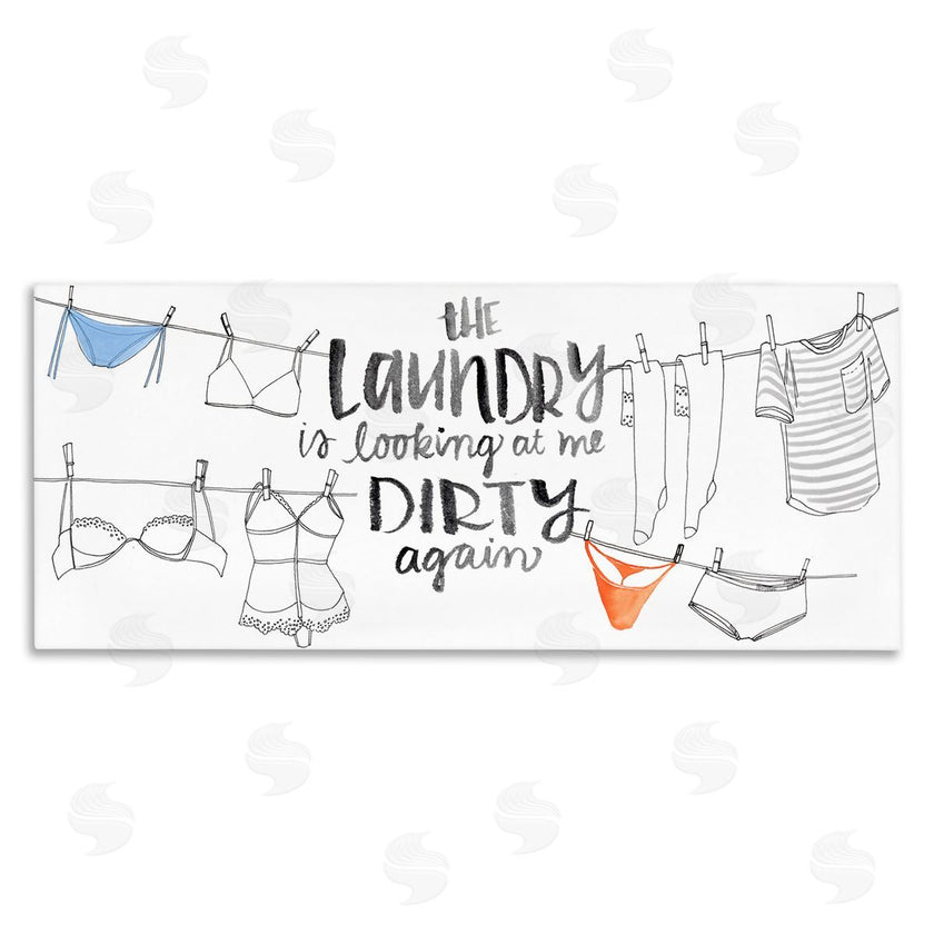Jennifer Paxton Parker | Laundry Looking at Me Dirty Phrase Vintage Clothesline Humor