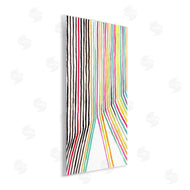 Elvira Errico | Asymmetrical Line Breaks Between Fold Vibrant Rainbow