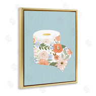 Loni Harris | Spring Floral Print Toilet Paper over Blue