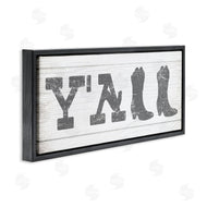 Stupell Studio | Y'all Phrase Rural Cowboy Boot Typography