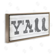 Stupell Studio | Y'all Phrase Rural Cowboy Boot Typography